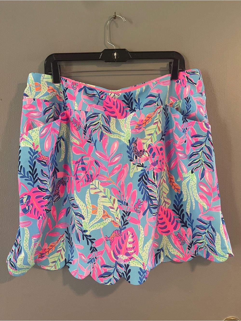 Lilly Pulitzer Monica Scallop Skort You've been Spotted Size 16